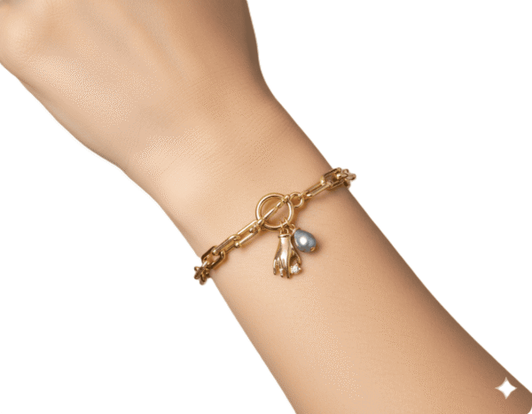 Pulsera Sostén Celeste Labradorita