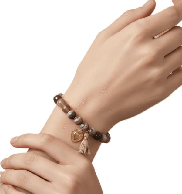 Pulsera Corazon de Ágata.