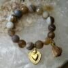 Pulsera Corazon de Ágata.