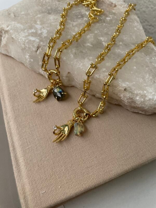 Collar Sostén Celeste