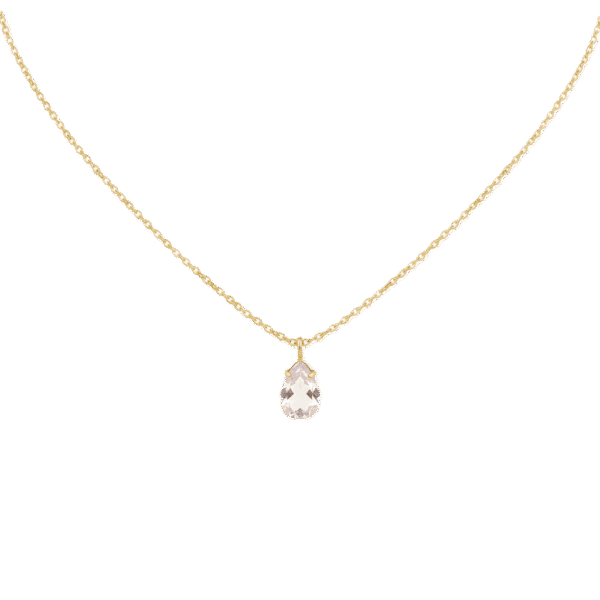 Collar gota Cuarzo Cristal