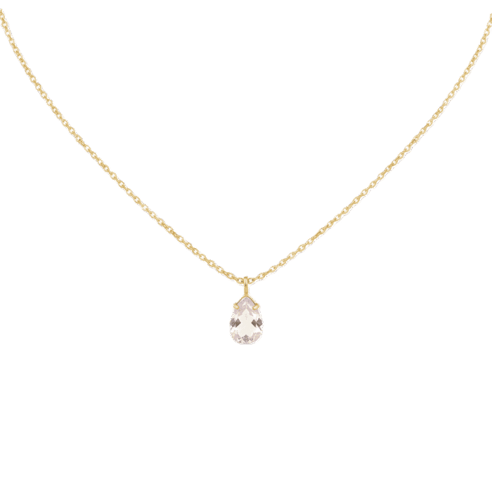 Collar gota Cuarzo Cristal