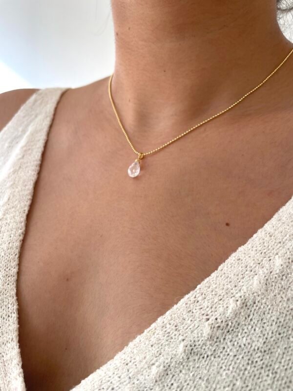 Collar gota Cuarzo Cristal