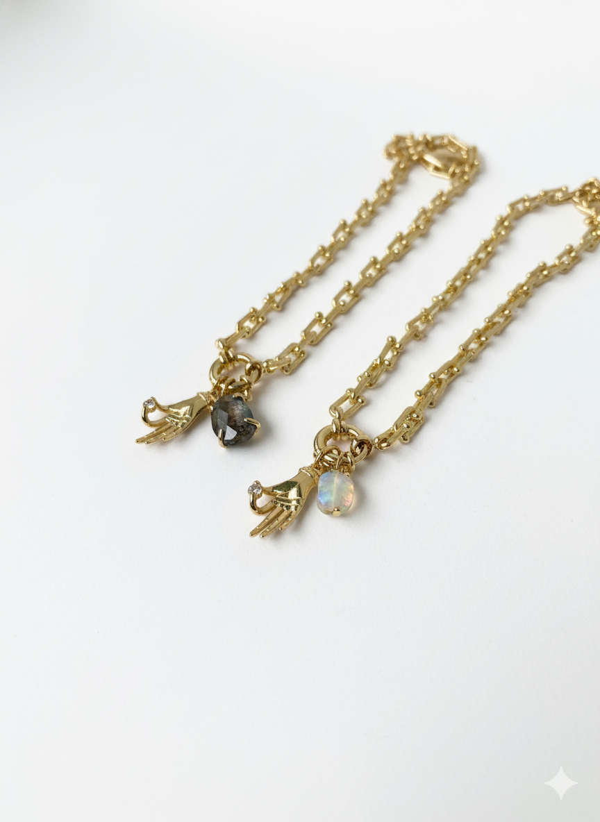 Collar Sostén Celeste